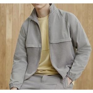 LES BASICS Men’s LE WIND CHEATER JACKET In Gray Large Cotton Portugal